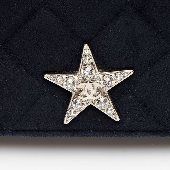 Chanel Suede Crystal Cocostellar Wallet on Chain - Picture 10 of 16